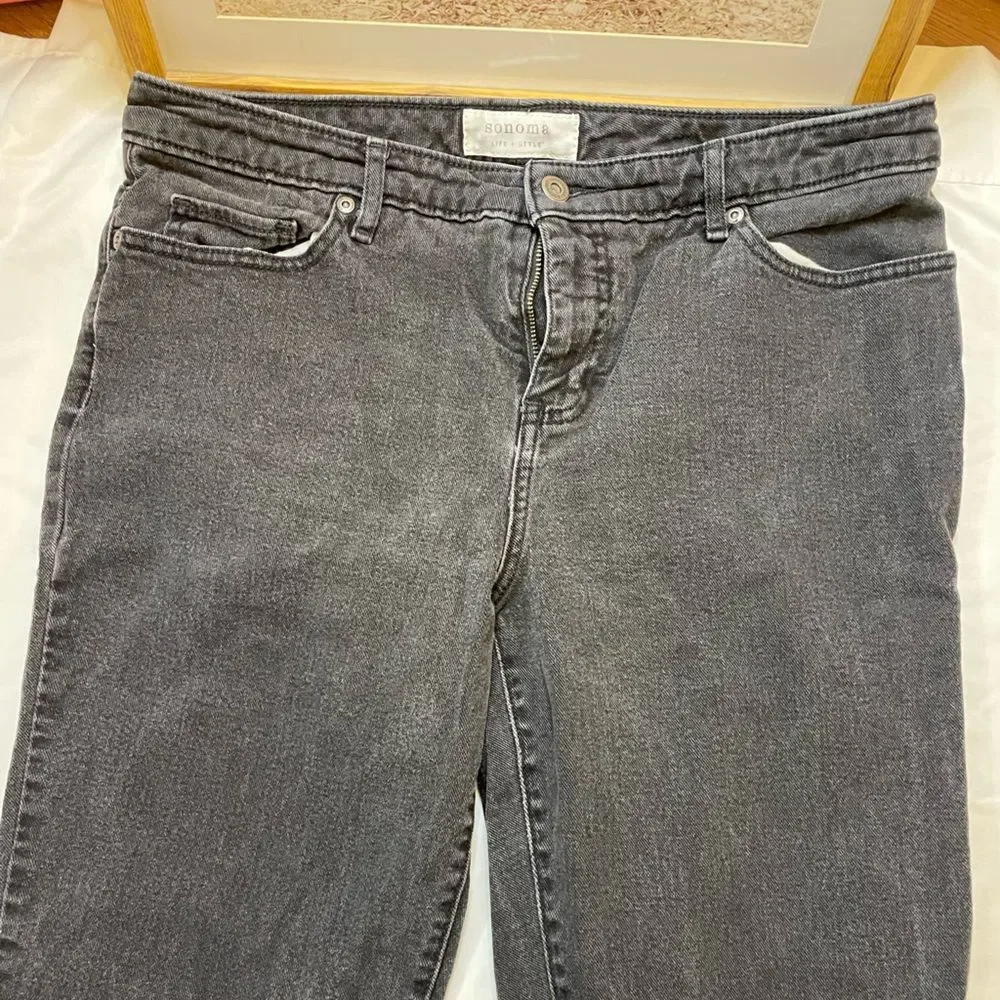 Sonoma size 14 short black straight leg jeans
